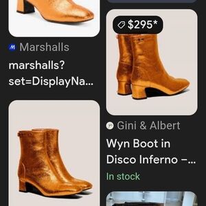 Wyn Boot in Metallic Orange